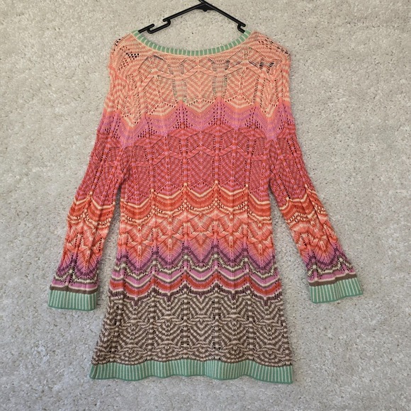 Soft Surroundings Rosita Knit Sweater Top 3/4 sleeve Cotton Multicolor Sz Medium - Picture 7 of 12